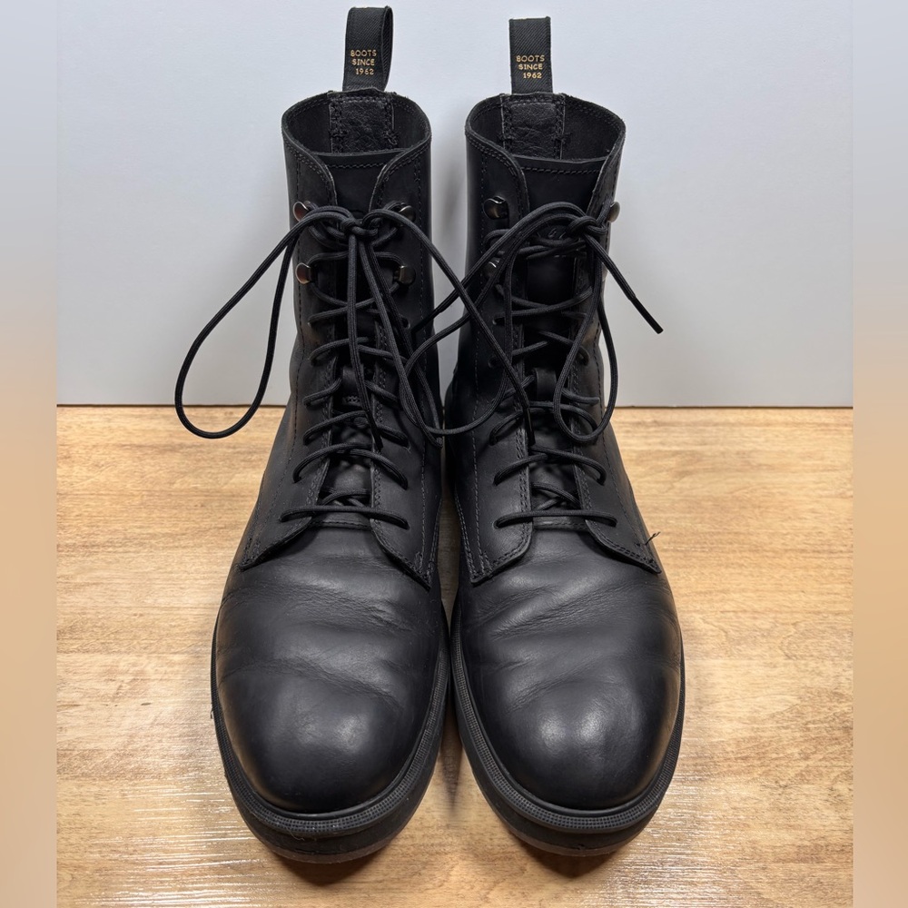 SOREL Hi-Line Lace Waterproof Leather Combat Boots Black Women's Size 12